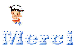 Gif animé merci fillette